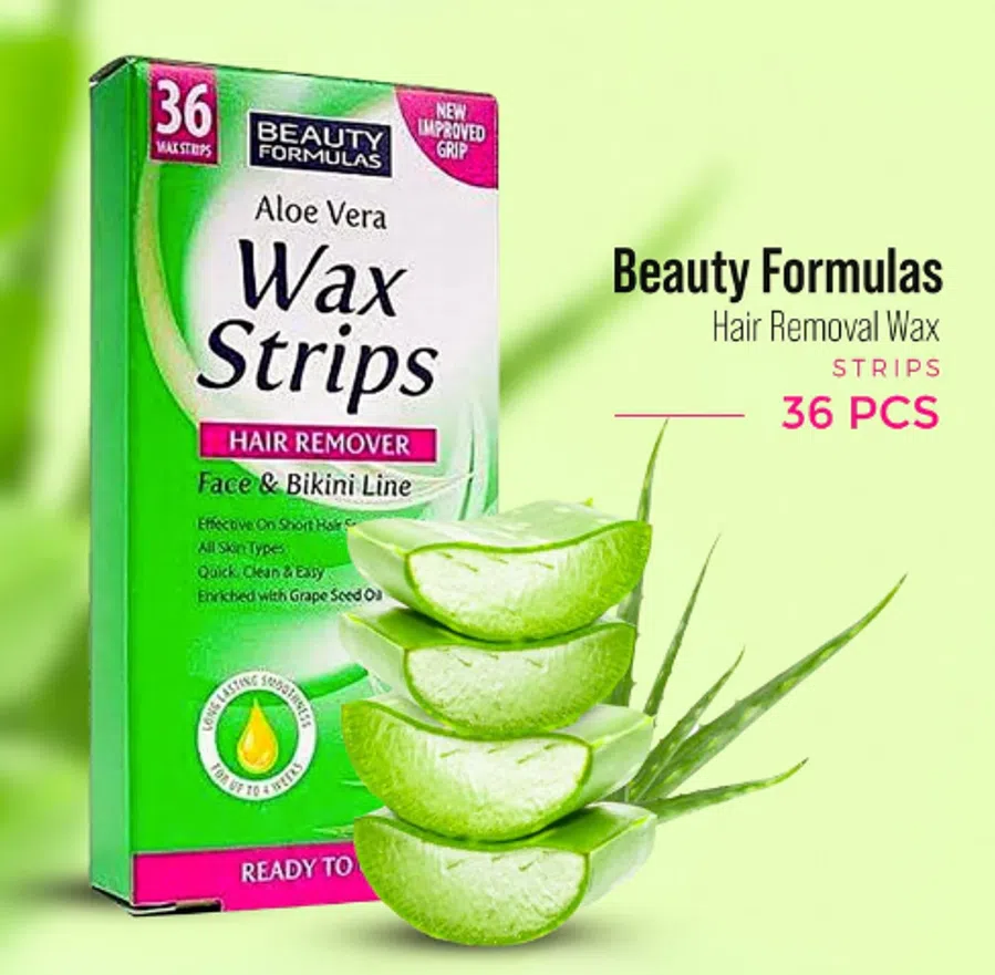 WAX STRIPS ALOE VERA HAIR REMOVER FACE & BIKINI LINE