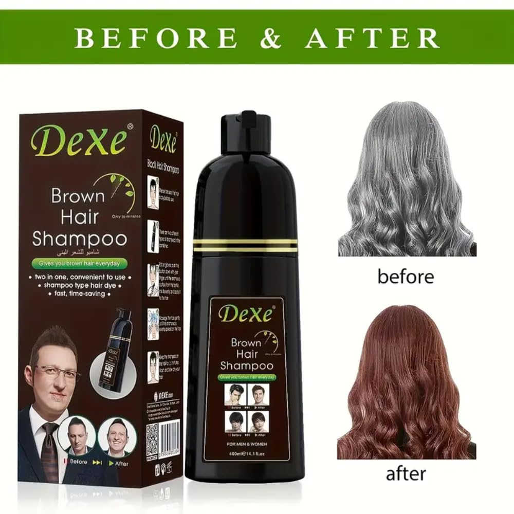 DEXE HAIR COLOR BROWN SHAMPOO 400ML