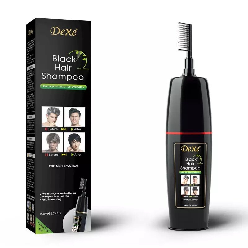 DEXE HAIR COLOR BLACK SHAMPOO 200ML